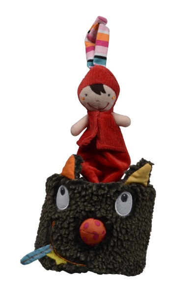 Ebulobo Peluche Musicale Louloup Chaperon Rouge Caché - 15 cm